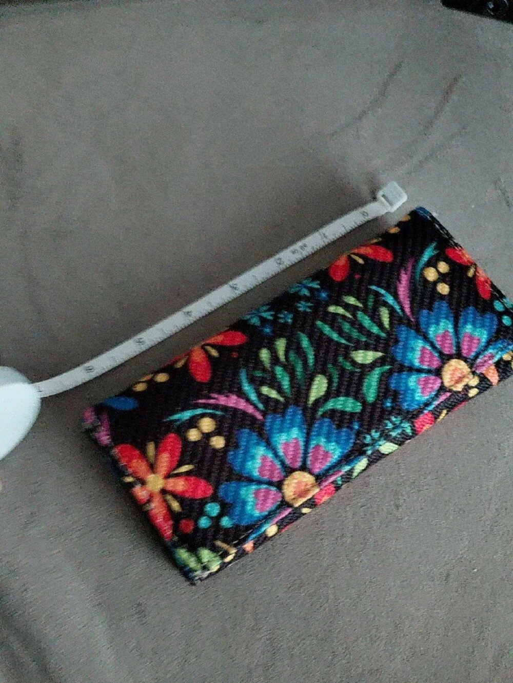 Floral Fold-Over Clutch Wallet in Multicolor